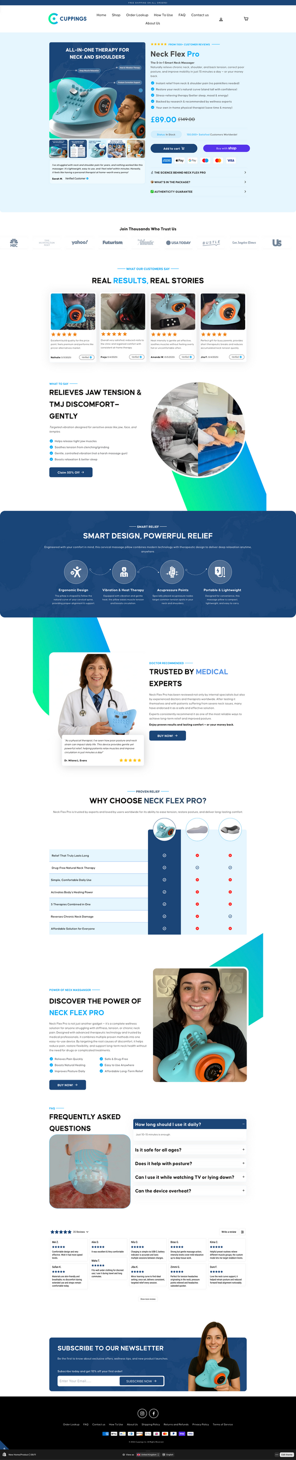 Medical & Wellness Shopify Product Page Template (GemPages + Figma)