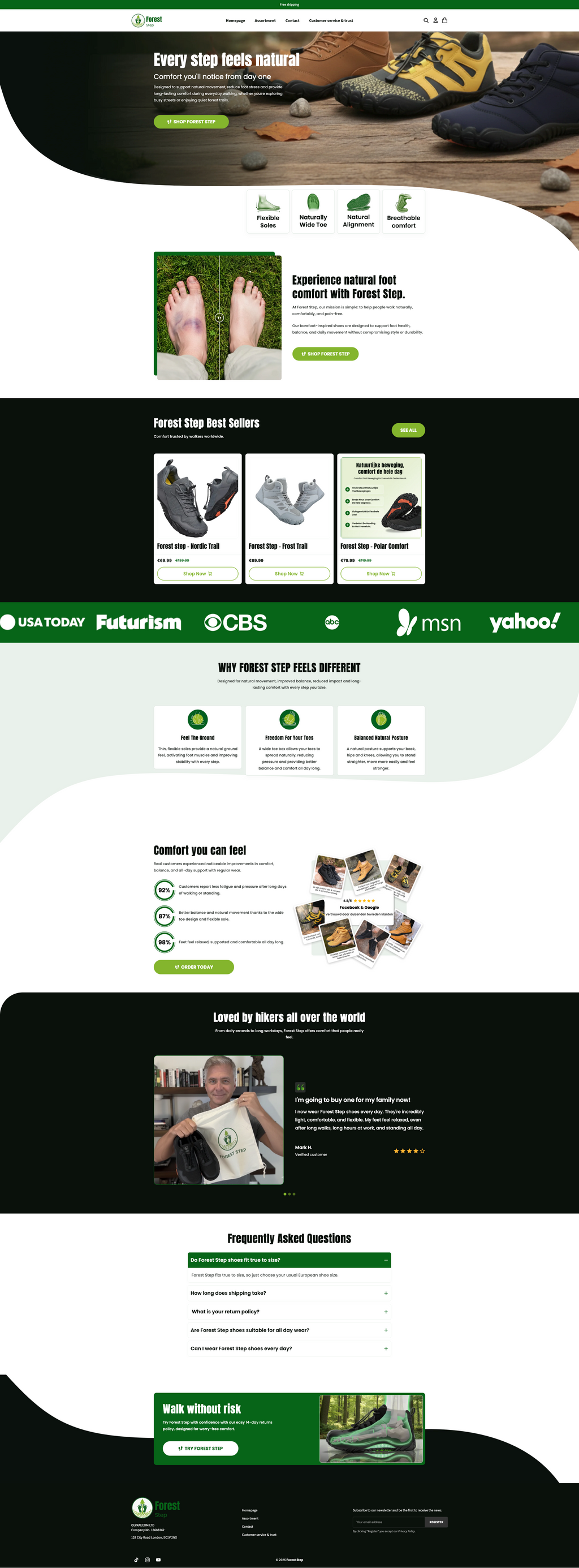 Multi-Product Footwear Brand Shopify Store Template (Built with GemPages)