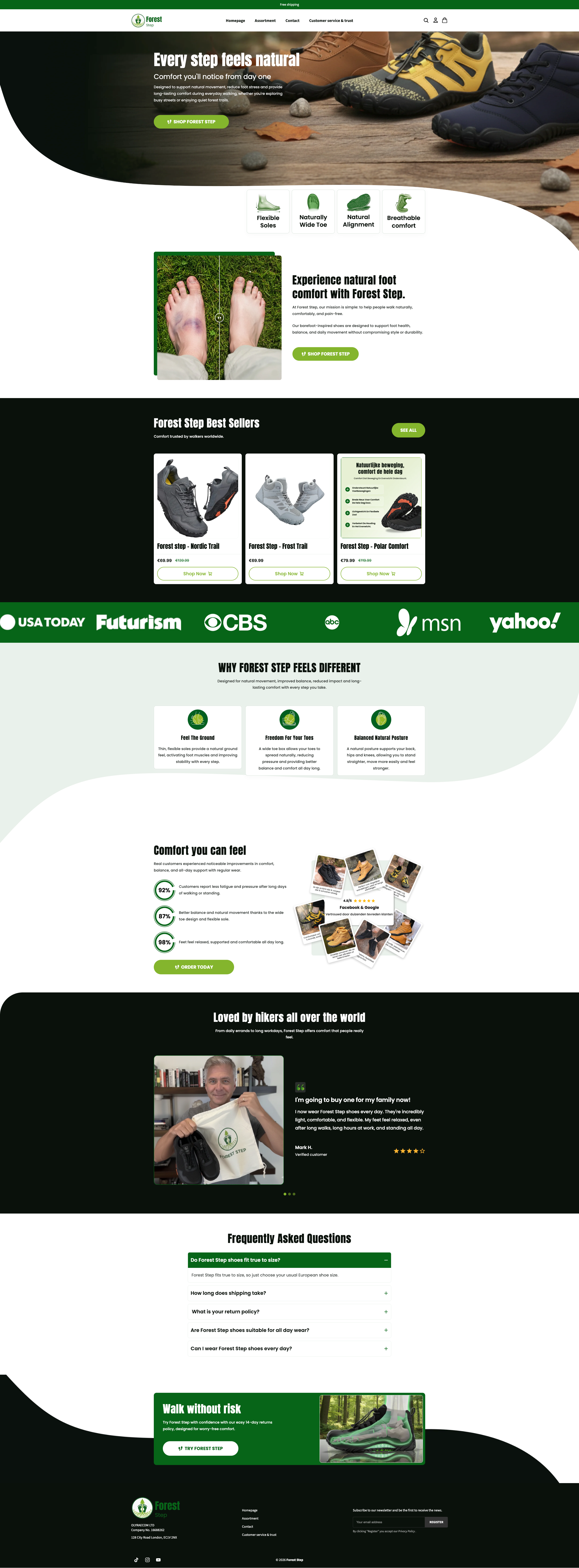 Multi-Product Footwear Brand Shopify Store Template (Built with GemPages)