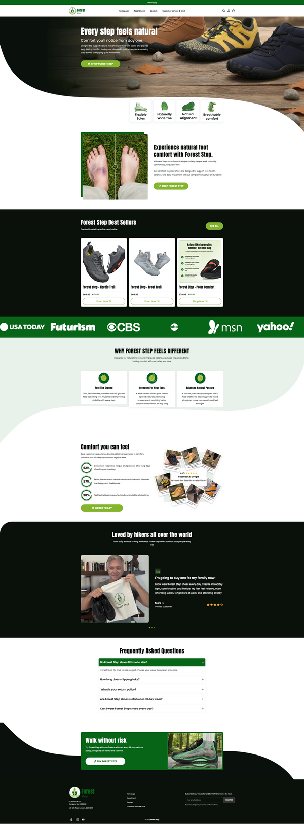 Multi-Product Footwear Brand Shopify Store Template (Built with GemPages)