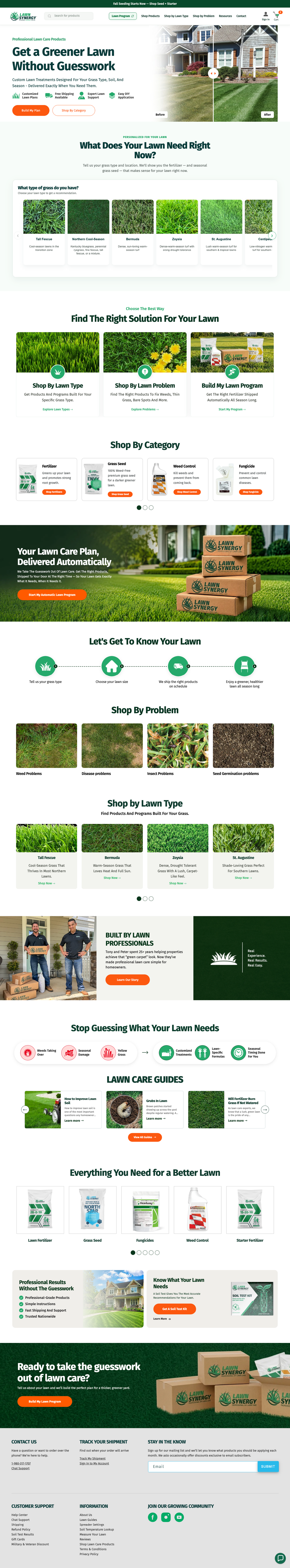 Lawn Synergy homepage redesign
